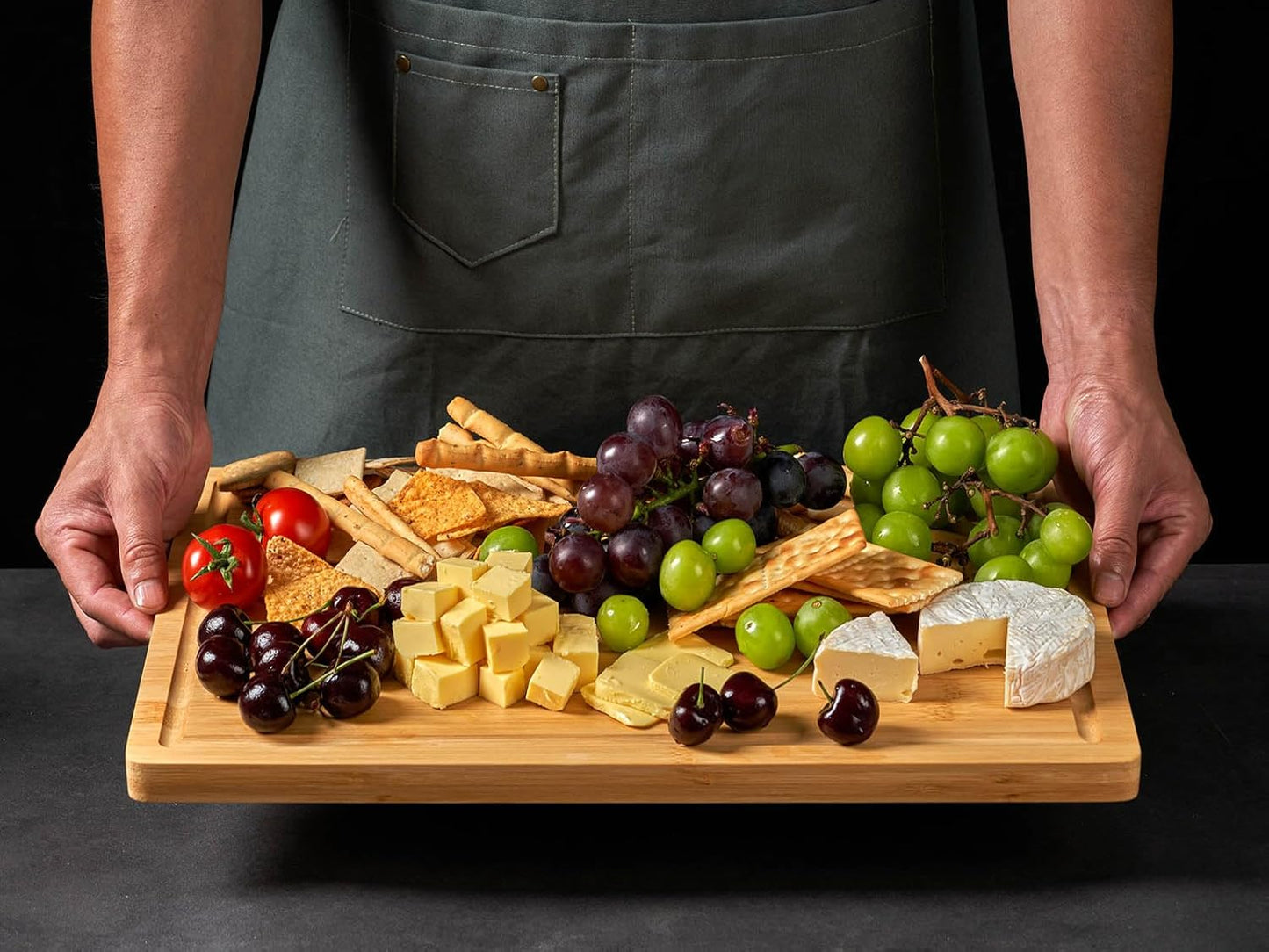 Engraved Bamboo 18" Large Wood Charcuterie Board