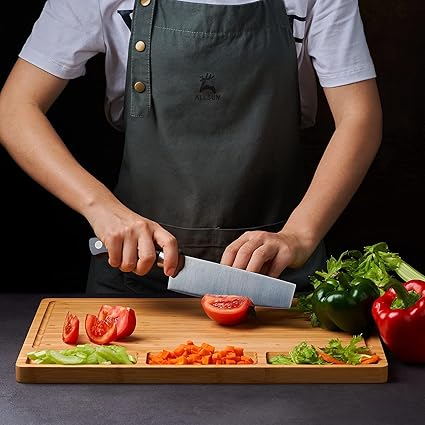 Large Engraved Bamboo Wood Charcuterie Board