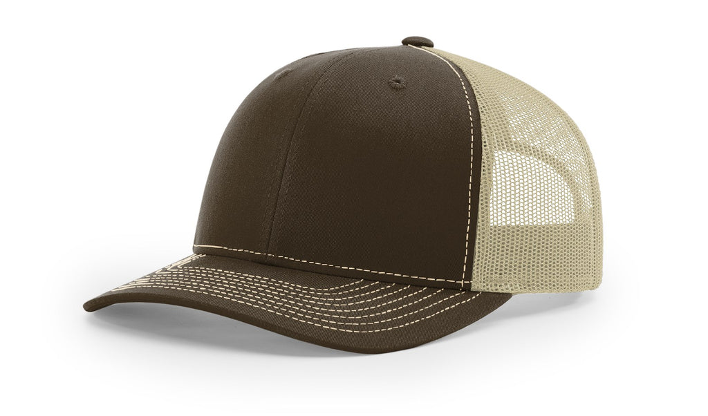 American flag tri color patch on Richardson 112 trucker hat