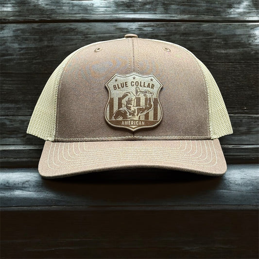 Blue Collar American Badge Patch Richardson 112 Trucker Hat