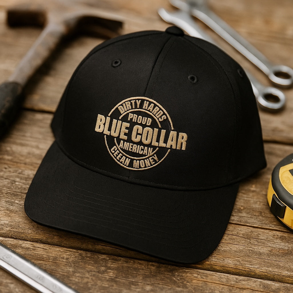Blue Collar Dirty Hands and Clean Money Richardson 112 Trucker Hat