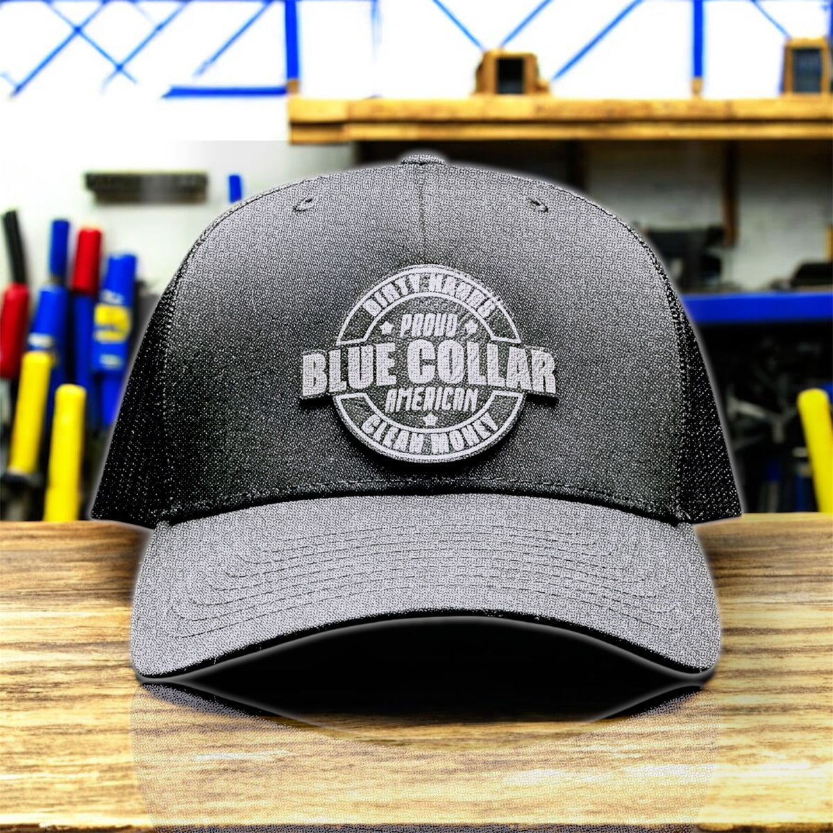 Blue Collar Dirty Hands and Clean Money Richardson 112 Trucker Hat