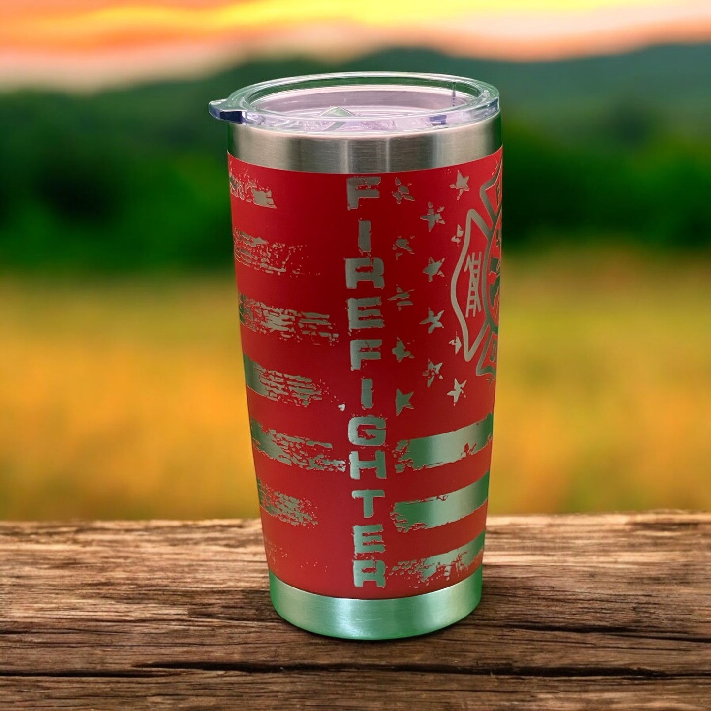 20 oz Firefighter engraved tumbler