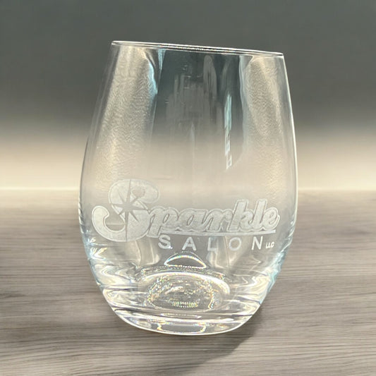 15 oz Crystal Engraved Wine Glassware