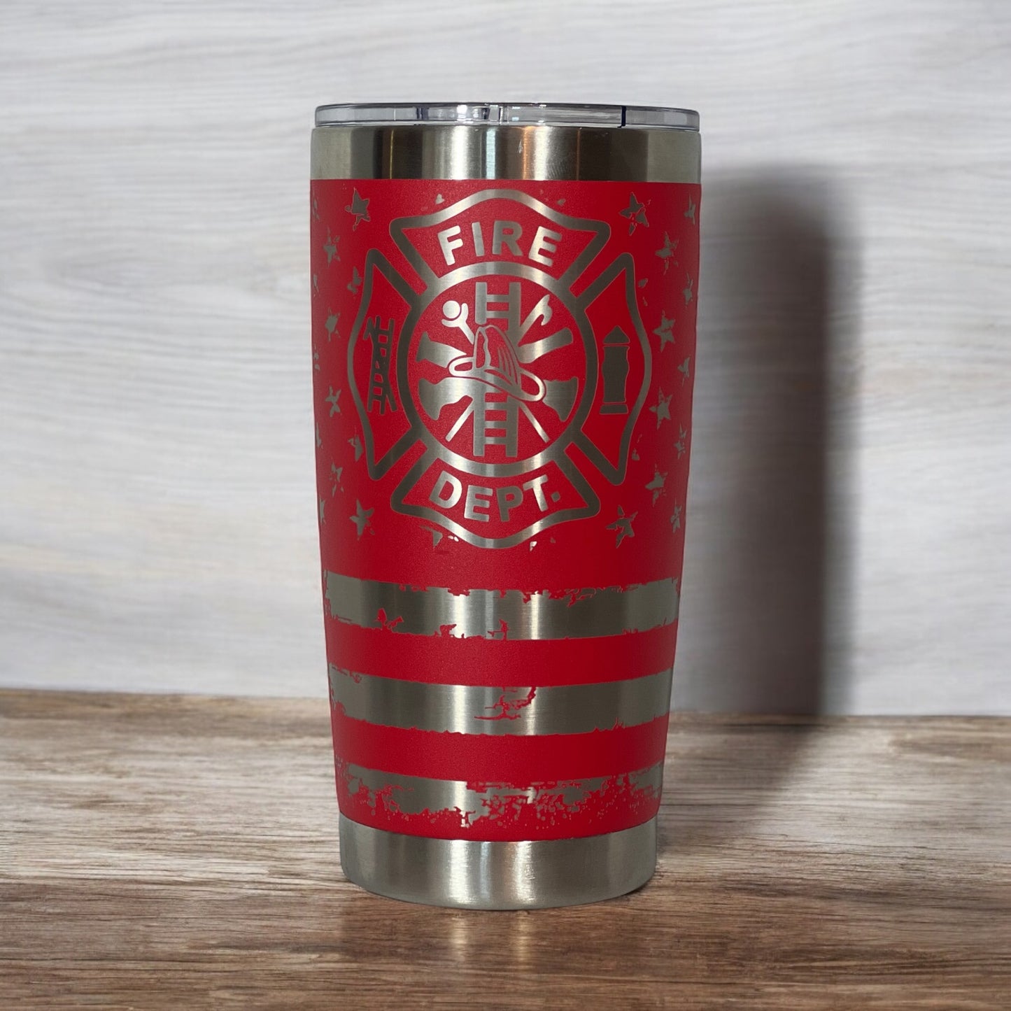 20 oz Firefighter engraved tumbler