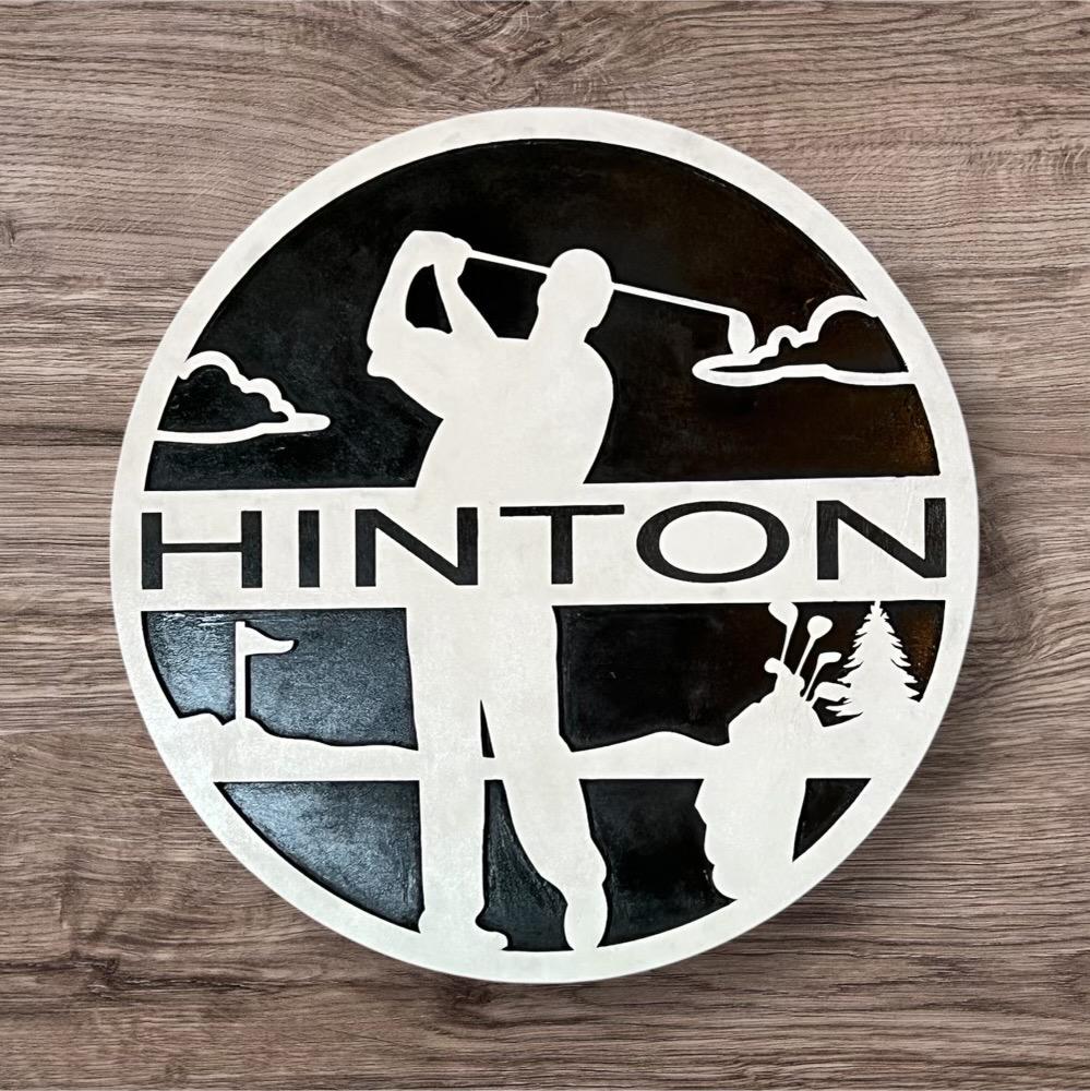 Personalized Golfer Wal Decor